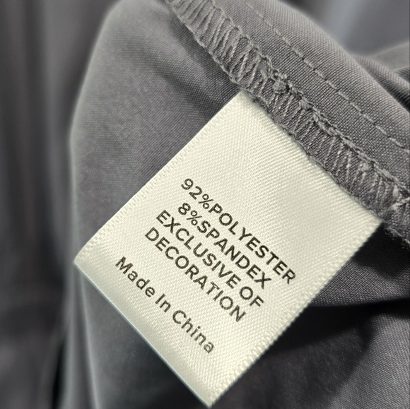 Evereve Dress Womens Large Gray Zip Mock Mini Scout Ribbed Active Drawstring - Picture 10 of 11